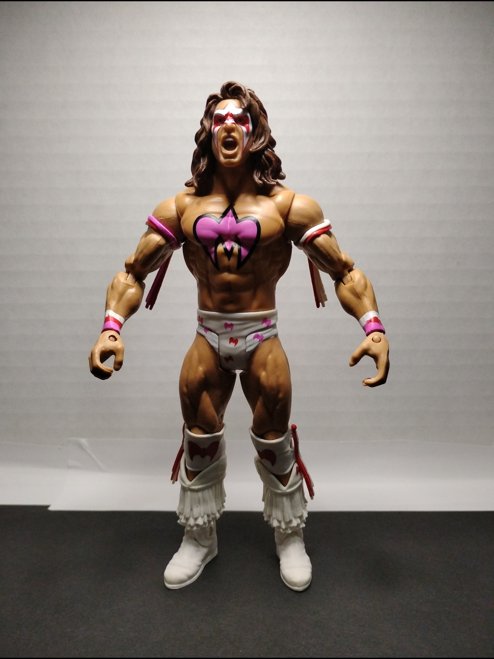 WWE Ultimate Warrior Action Figure - Pink & White Ring Gear